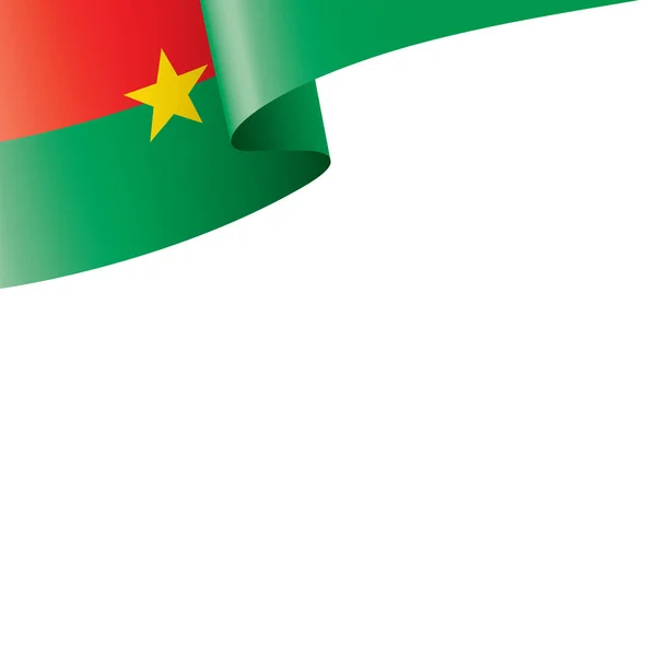 布基纳法索国旗，白色背景上的矢量插图 — 图库矢量图片