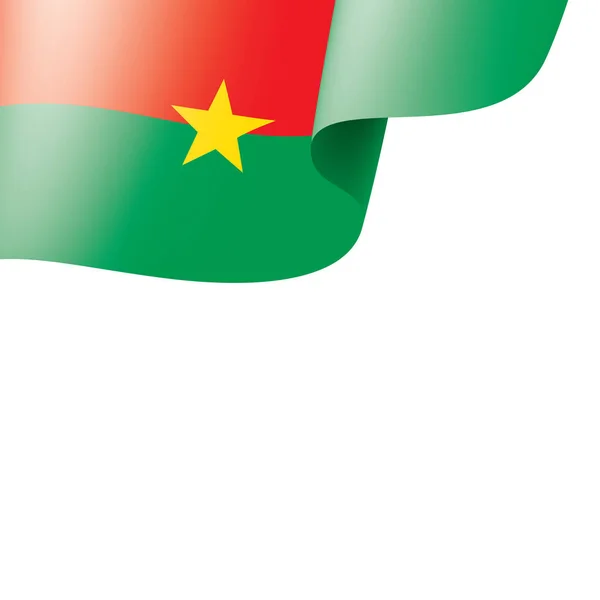 Bandera de Burkina Faso, ilustración vectorial sobre fondo blanco — Vector de stock