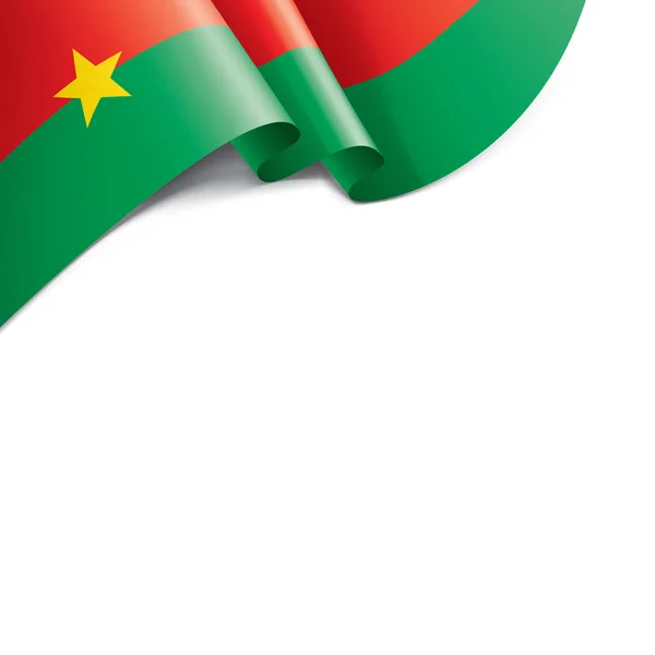 Bandera de Burkina Faso, ilustración vectorial sobre fondo blanco — Archivo Imágenes Vectoriales