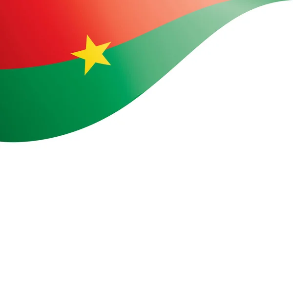 Флаг Буркина-Фасо, векторная иллюстрация на белом фоне — стоковый вектор