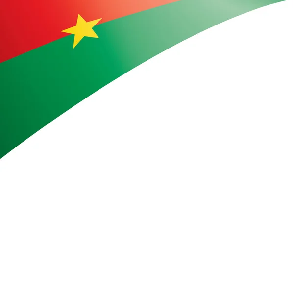Burkina Faso vlag, vector illustratie op een witte achtergrond — Stockvector