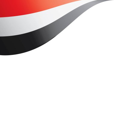 Yemeni flag, vector illustration on a white background. clipart
