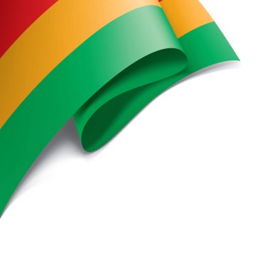 Bolivya bayrak, beyaz bir arka plan üzerinde vektör çizim.