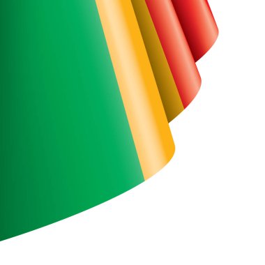 Mali bayrağı, beyaz bir arka plan üzerinde vektör çizim