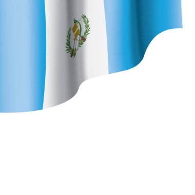 Guatemala bayrağı, beyaz bir arka plan üzerinde vektör çizim