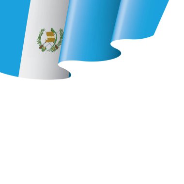Guatemala bayrağı, beyaz bir arka plan üzerinde vektör çizim