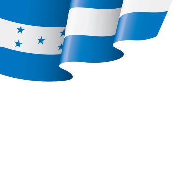 Beyaz arkaplanda Honduras bayrağı, vektör illüstrasyonu