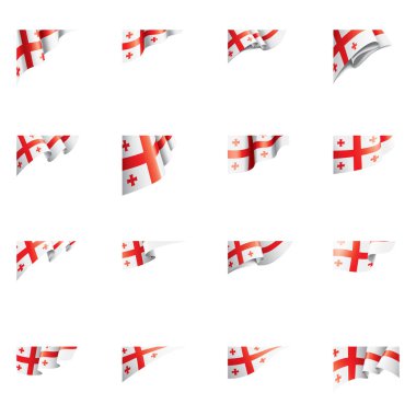 Georgia bayrak, beyaz bir arka plan üzerinde vektör çizim