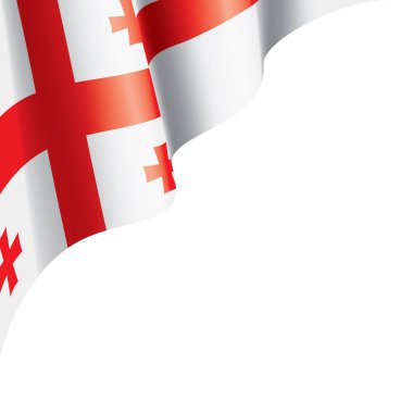 Georgia bayrak, beyaz bir arka plan üzerinde vektör çizim