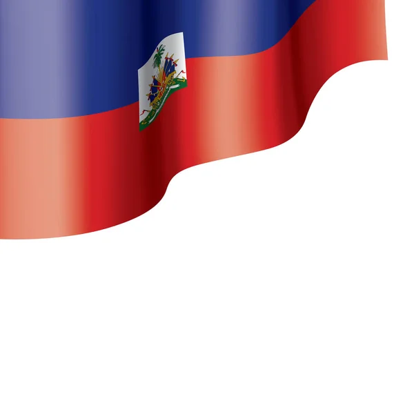 海地国旗，白色背景上的矢量插图 — 图库矢量图片