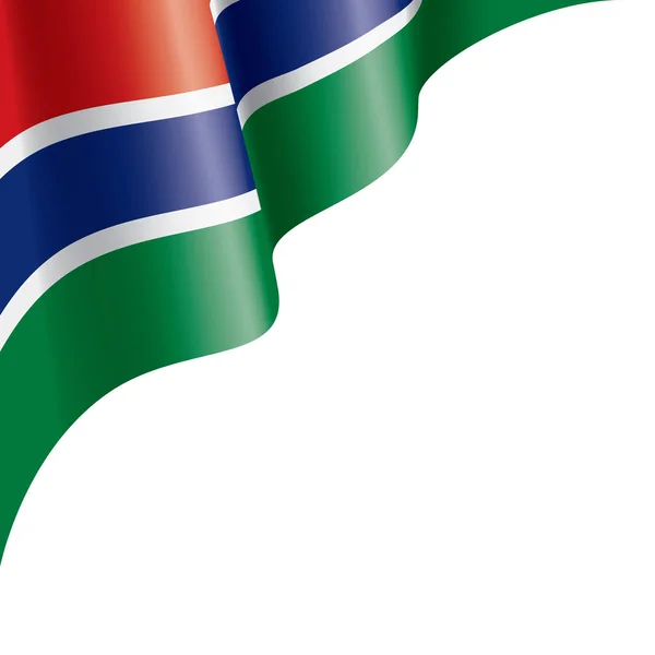 Gambia vlag, vector illustratie op een witte achtergrond — Stockvector