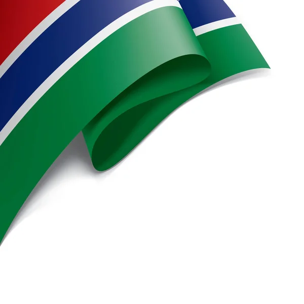 Gambia vlag, vector illustratie op een witte achtergrond — Stockvector
