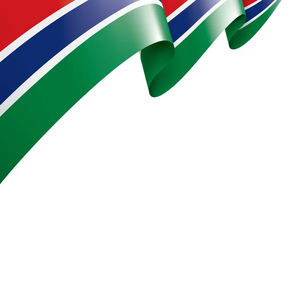 Gambia vlag, vector illustratie op een witte achtergrond — Stockvector