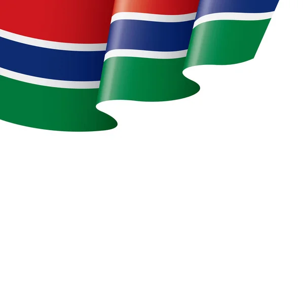 Gambia vlag, vector illustratie op een witte achtergrond — Stockvector