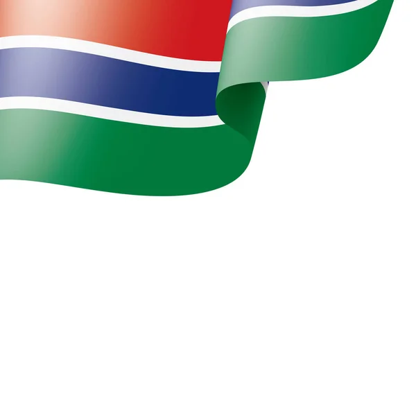 Gambia-Flagge, Vektordarstellung auf weißem Hintergrund — Stockvektor