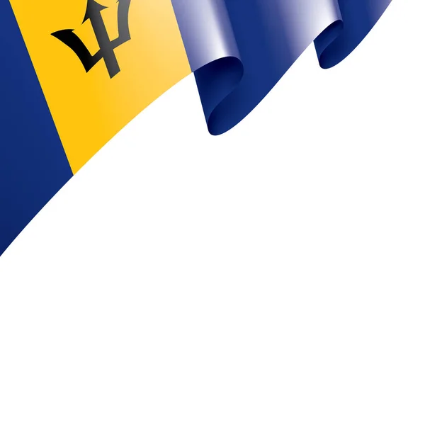 Barbados flagga, vektor illustration på en vit bakgrund. — Stock vektor