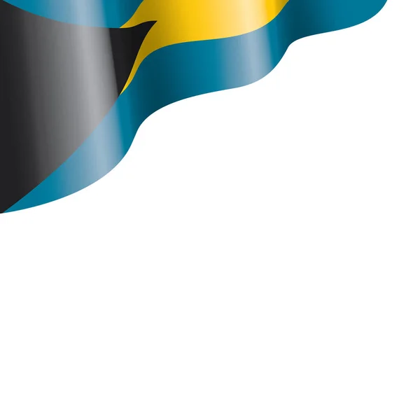 Bahamas Flagge, Vektorabbildung auf weißem Hintergrund — Stockvektor