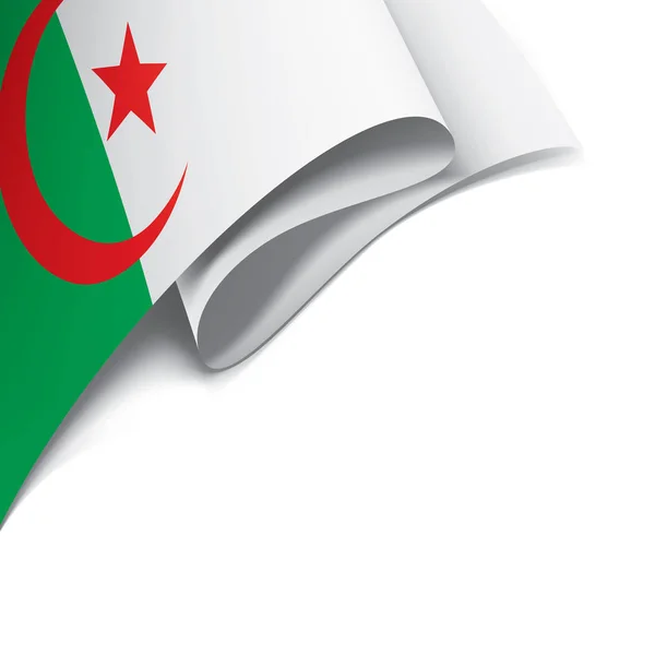 Bandera de Argelia, ilustración vectorial sobre fondo blanco — Vector de stock