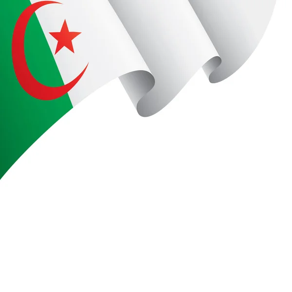 Drapeau Algérie, illustration vectorielle sur fond blanc — Image vectorielle