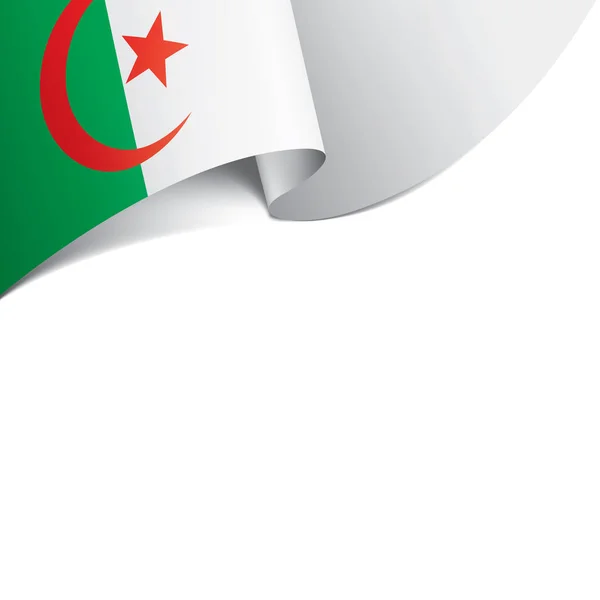 Drapeau Algérie, illustration vectorielle sur fond blanc — Image vectorielle