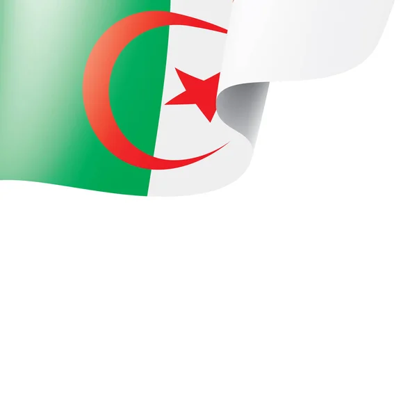 Algéria zászló, vektor illusztráció fehér alapon — Stock Vector