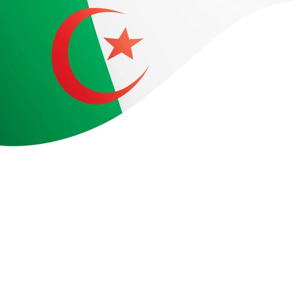 Drapeau Algérie, illustration vectorielle sur fond blanc — Image vectorielle