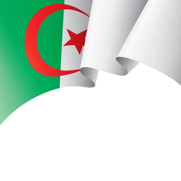 Прапор Алжиру, зображення на білому тлі — стоковий вектор