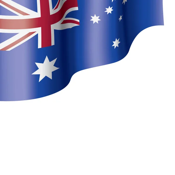 Avustralya bayrağı, beyaz arkaplanda vektör illüstrasyonu. — Stok Vektör