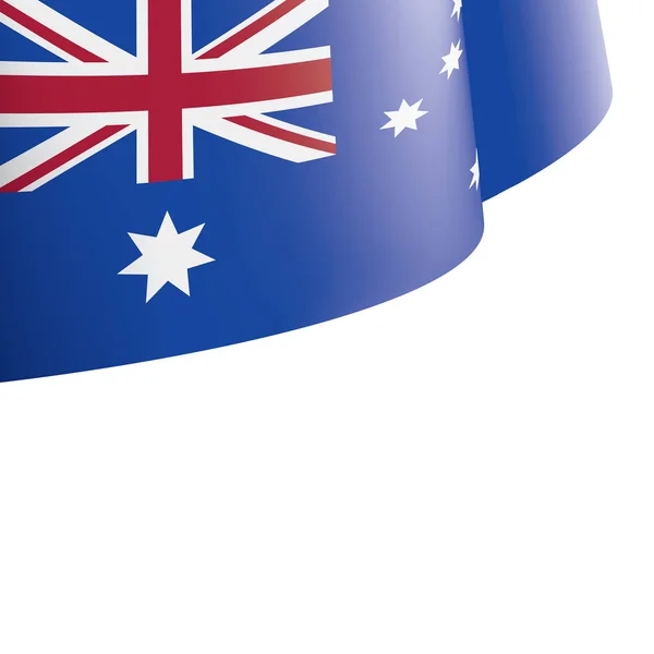 Bandera de Australia, ilustración vectorial sobre fondo blanco. — Vector de stock
