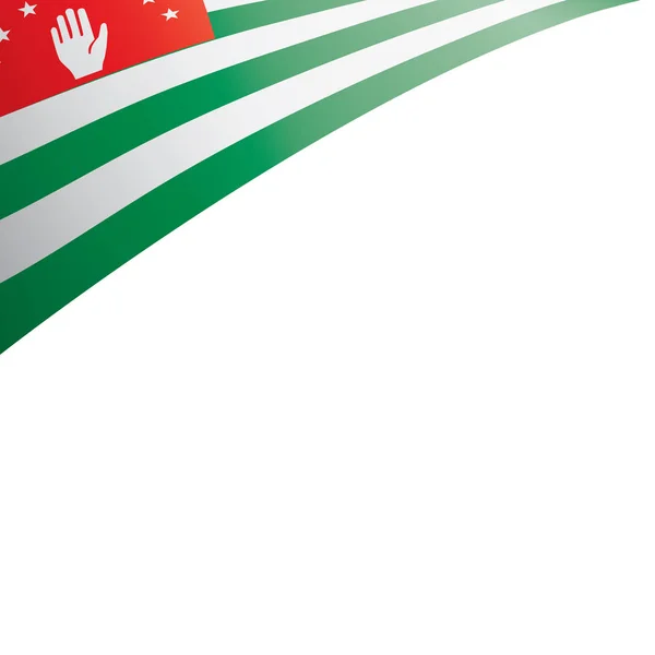 Bandera de Abjasia, ilustración vectorial sobre fondo blanco. — Archivo Imágenes Vectoriales