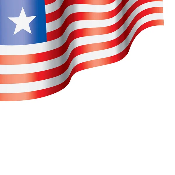 Σημαία Λιβερίας, εικονογράφηση διάνυσμα σε λευκό φόντο. — Διανυσματικό Αρχείο