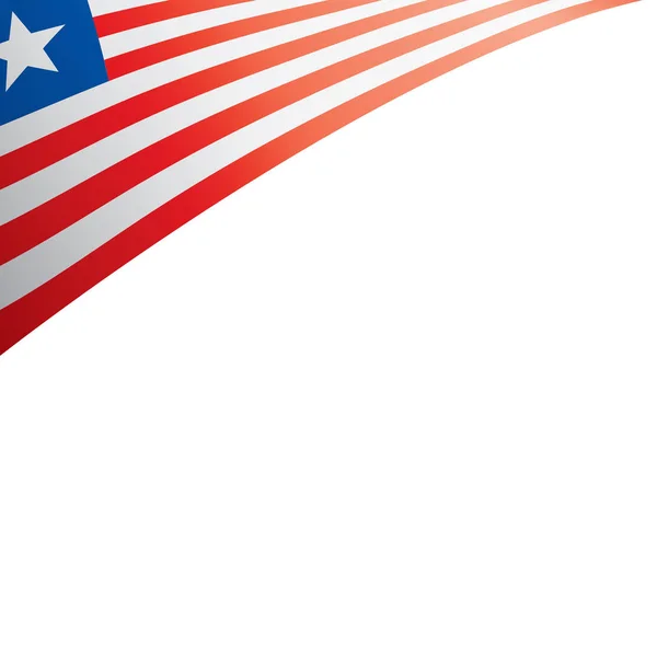 Liberia flag, vector illustration on a white background. — Stock Vector