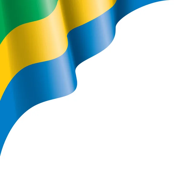 Gabon vlag, vector illustratie op een witte achtergrond. — Stockvector