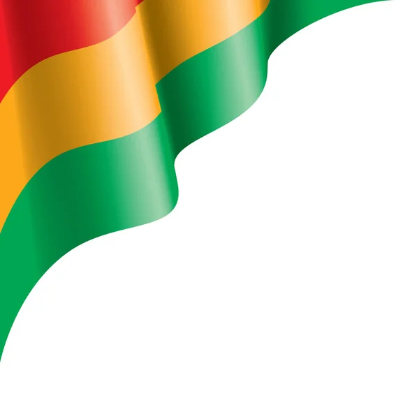 Bolivien Flagge, Vektorabbildung auf weißem Hintergrund. — Stockvektor