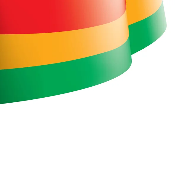 ボリビアの国旗は、白の背景にベクトル画像. — ストックベクタ