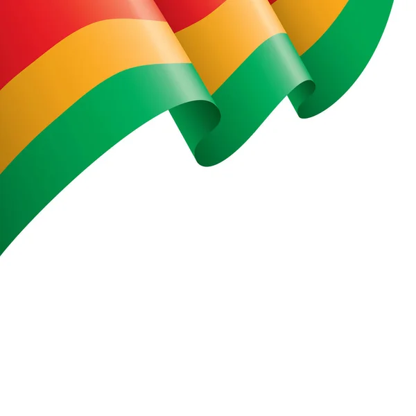 Флаг Боливии, векторная иллюстрация на белом фоне . — стоковый вектор