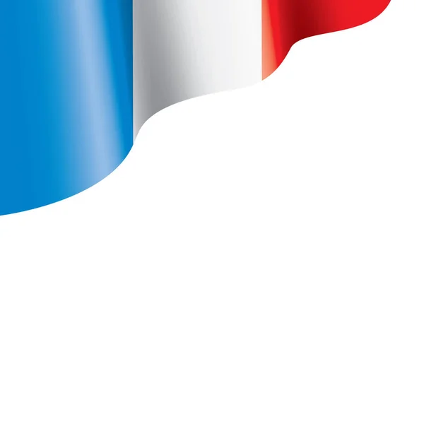 Fransa bayrağı, beyaz arkaplanda vektör illüstrasyonu. — Stok Vektör