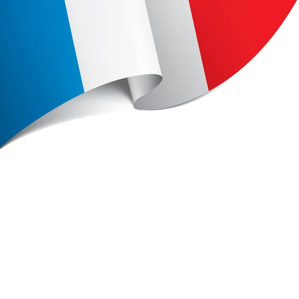 Frankrike flagga, vektor illustration på en vit bakgrund. — Stock vektor