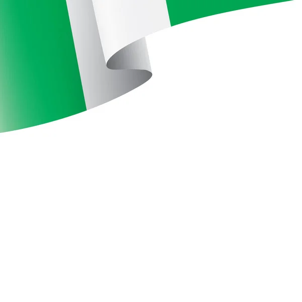Bandera de Nigeria, ilustración vectorial sobre fondo blanco . — Archivo Imágenes Vectoriales