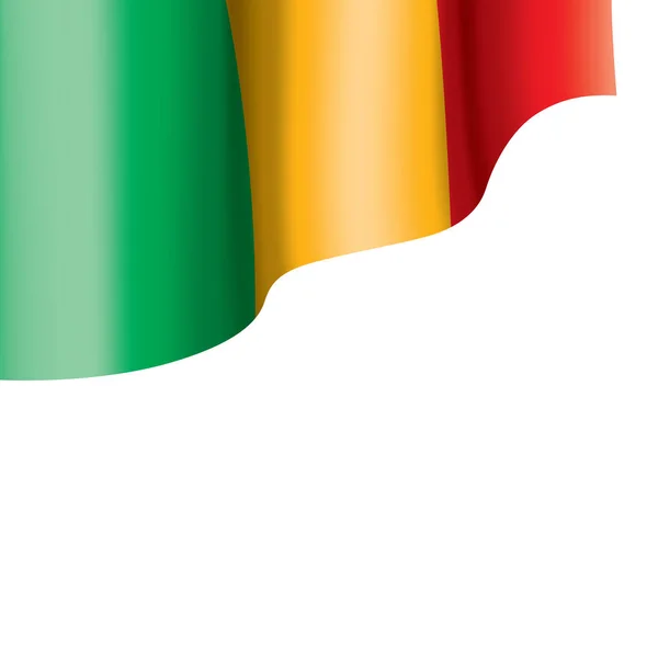 Bandera de Malí, ilustración vectorial sobre fondo blanco . — Archivo Imágenes Vectoriales