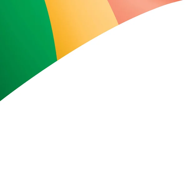 マリの旗、白の背景にベクトル画像. — ストックベクタ
