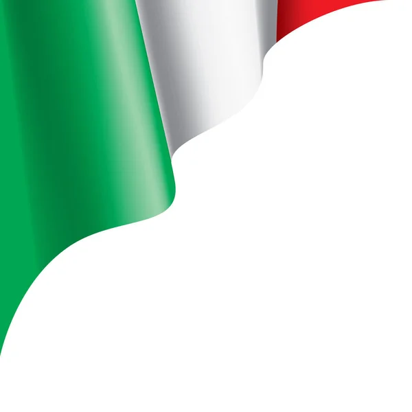 Italien-Flagge, Vektorabbildung auf weißem Hintergrund. — Stockvektor