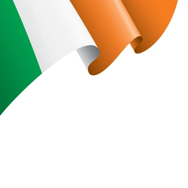 Bandera de Irlanda, ilustración vectorial sobre fondo blanco — Vector de stock