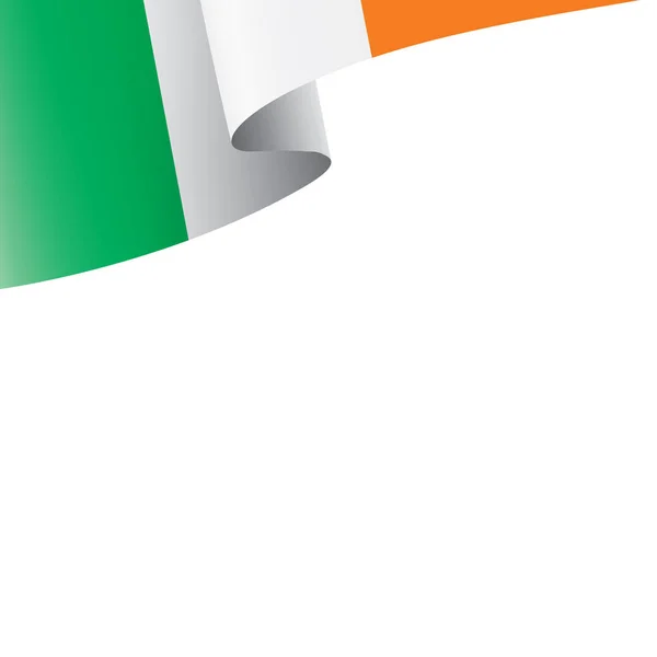 Bandera de Irlanda, ilustración vectorial sobre fondo blanco — Vector de stock