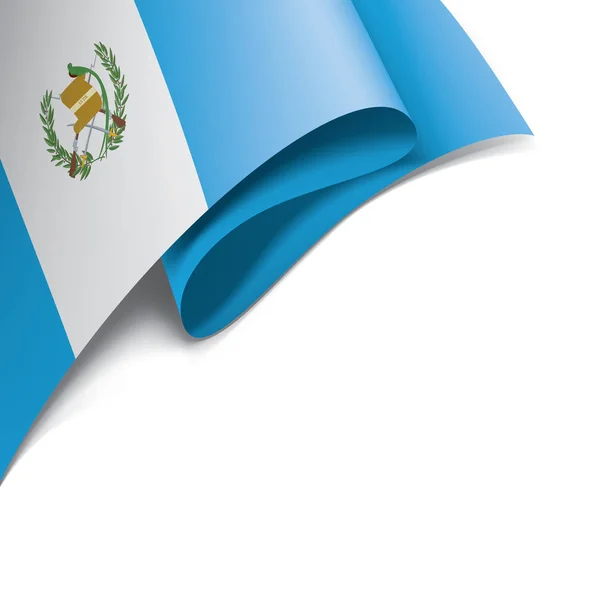 Guatemaltekische Flagge, Vektorabbildung auf weißem Hintergrund — Stockvektor