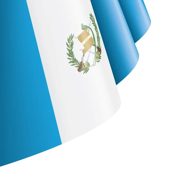 Bandera de Guatemala, ilustración vectorial sobre fondo blanco — Archivo Imágenes Vectoriales