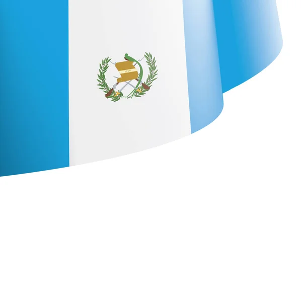 Guatemala flagga, vektorillustration på vit bakgrund — Stock vektor