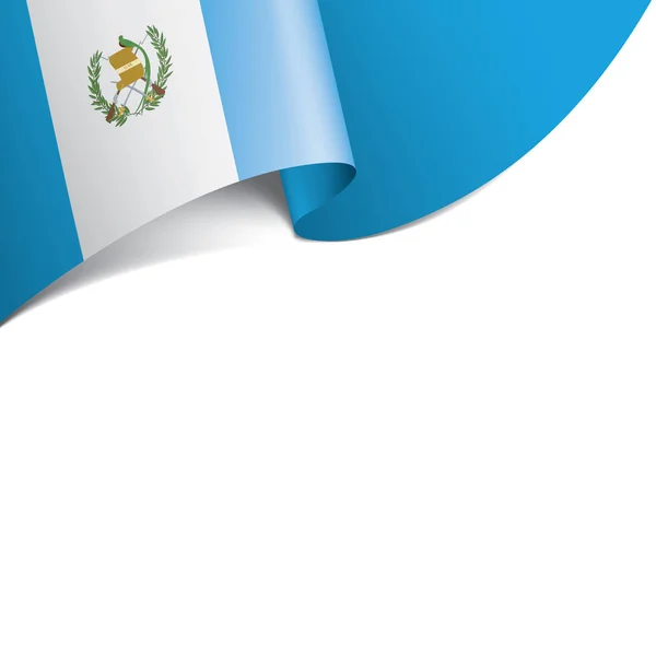 Guatemaltekische Flagge, Vektorabbildung auf weißem Hintergrund — Stockvektor