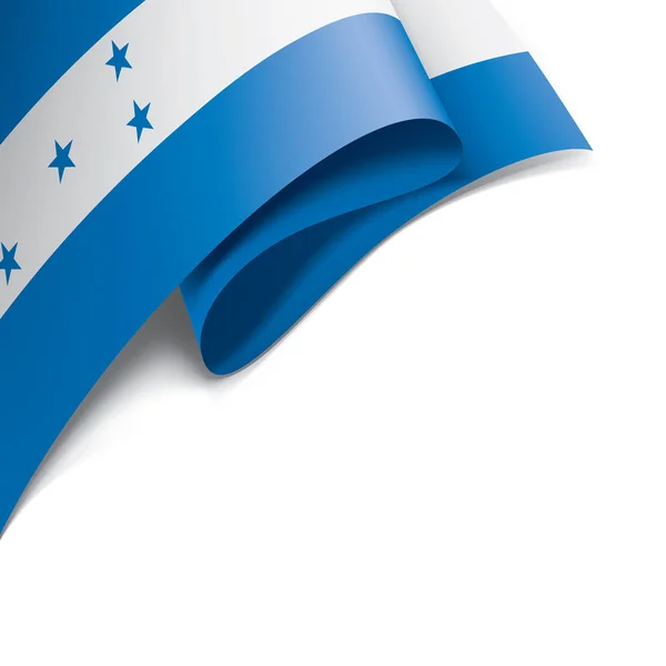 온두라스 국기, 흰 배경에 있는 벡터 그림 — 스톡 벡터