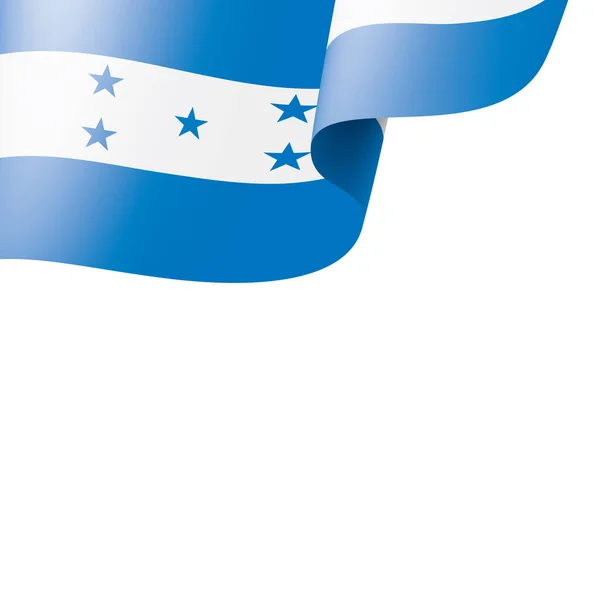 Bandera de Honduras, ilustración vectorial sobre fondo blanco — Vector de stock